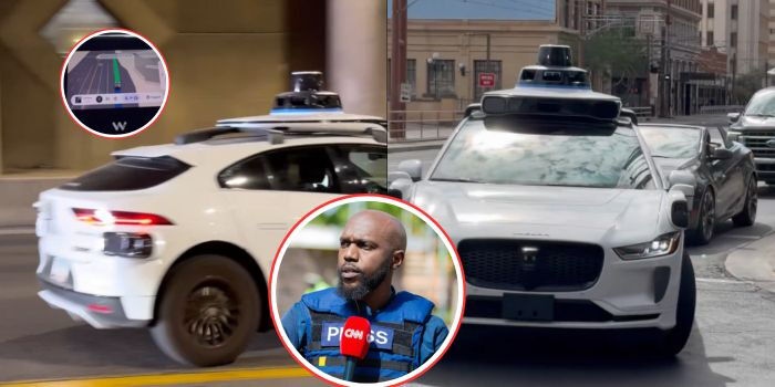 Larry Madowo Experiences Driverless Car in U.S., Showcasing the Future of Urban Mobility